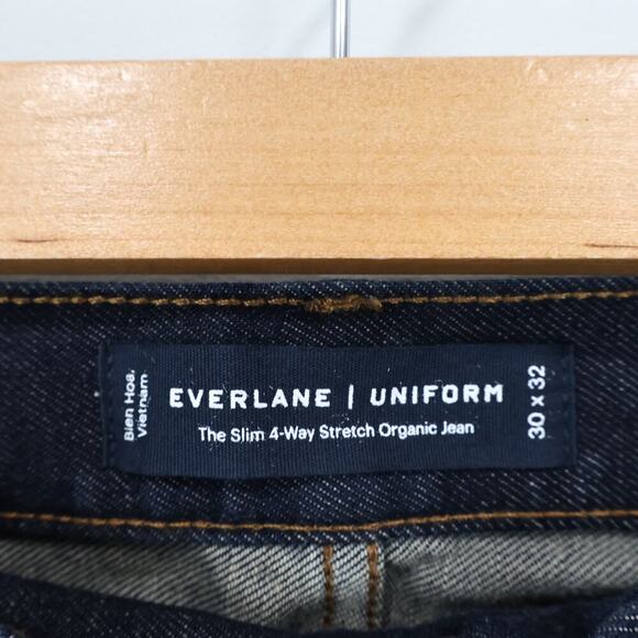 Everlane Men's Slim 4-Way Stretch Organic Jean Deep Indigo Size 30x32 NWOT - Picture 4 of 8